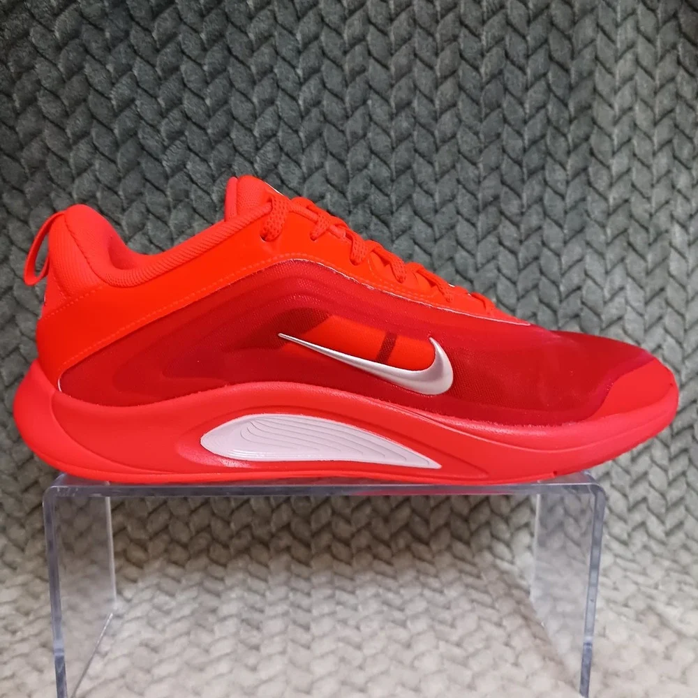 Nike A'One Bright Crimson Pearl Pink GS Basketball Sneakers Shoes Size 5.5Y